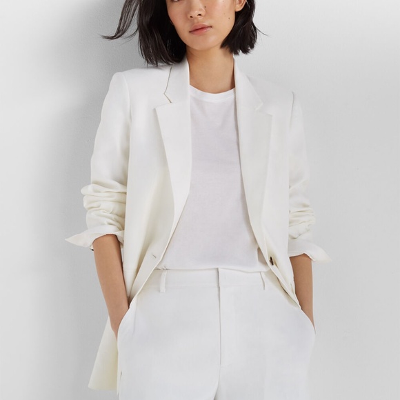 Classic Linen Blazer - New With Tags - NEVER WORN - White - Picture 1 of 8